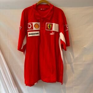 FERRARI RACING POLO SHIRT JERSEY PUMA SHORT SLEEVE COTTON sz XXL - sold out
